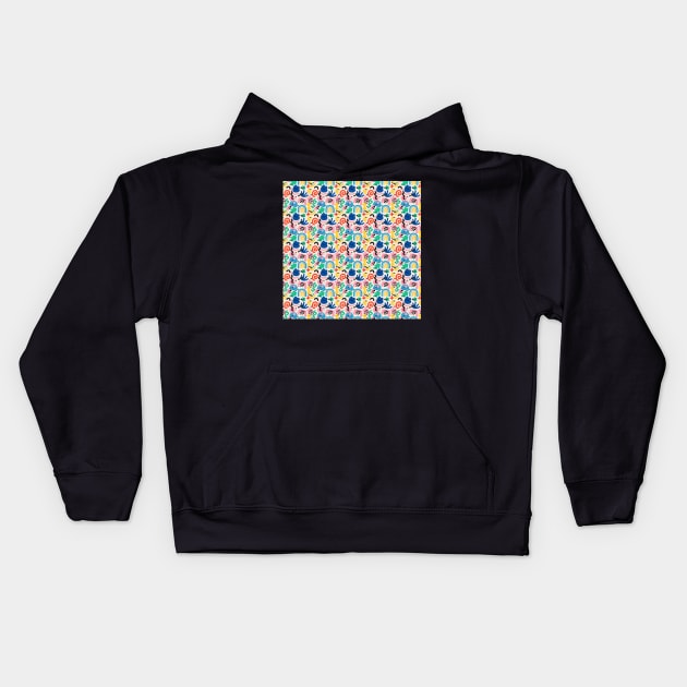 hand drawn abstract element pattern Kids Hoodie by Oonamin